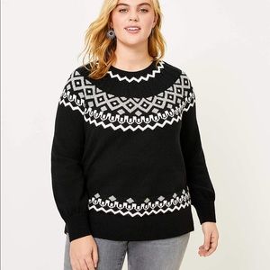 🆕 Loft PLUS Cable Fair Isle Sweater